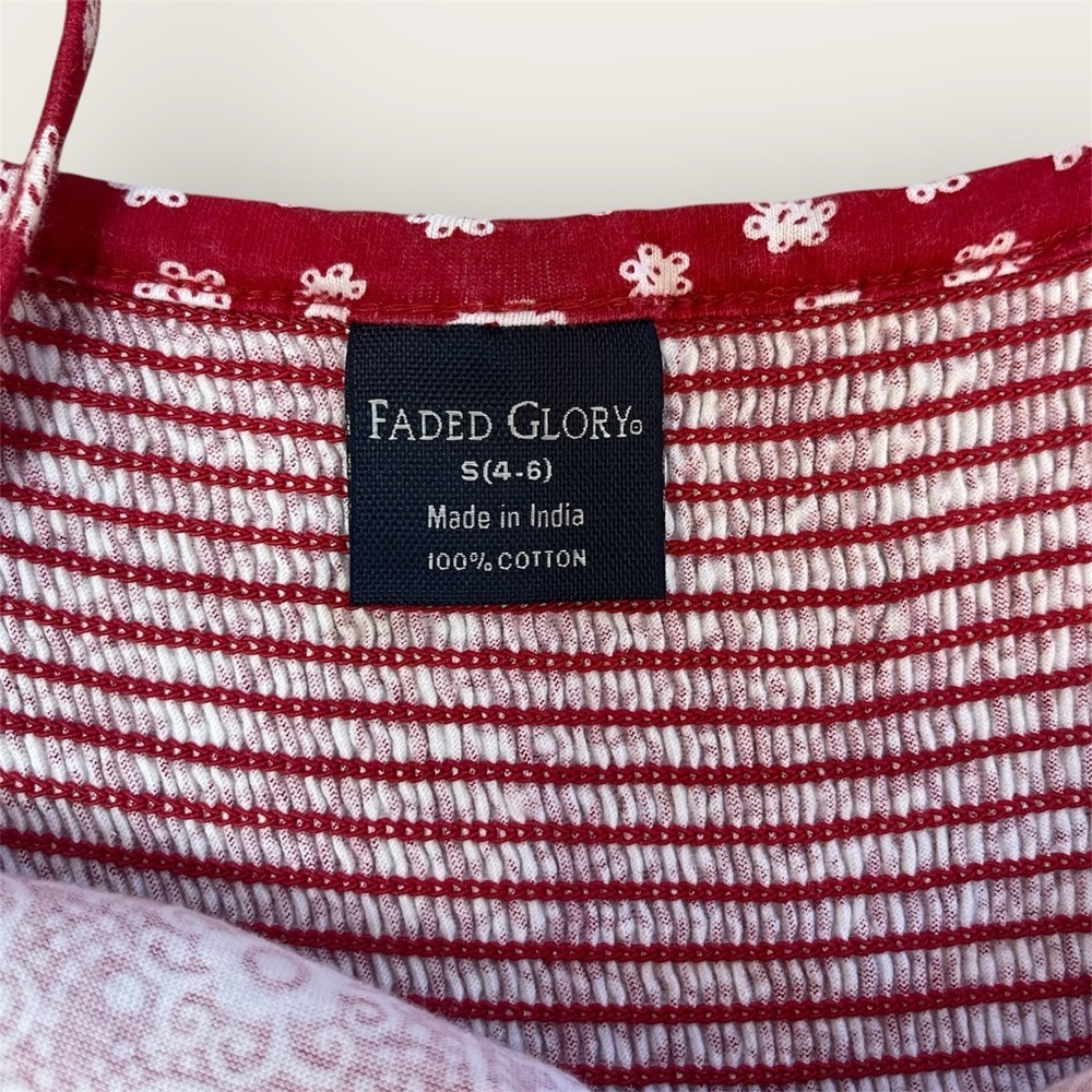 Vintage Faded Glory Red and White Dress - Picture 2 of 6
